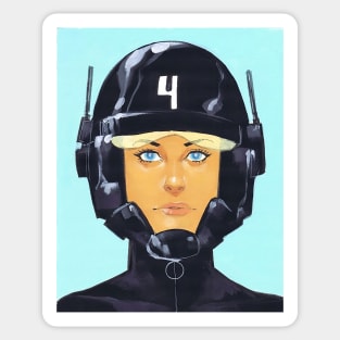 Italian Female Racing Driver Sticker